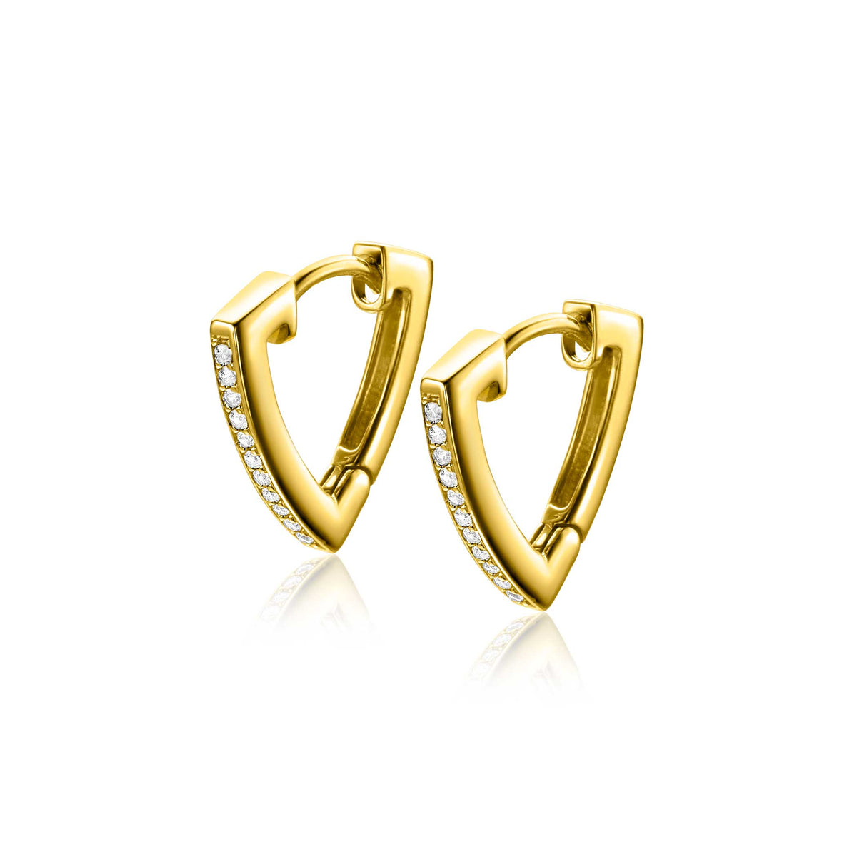 Boucles d'oreilles argent plaqué or ZIO2607