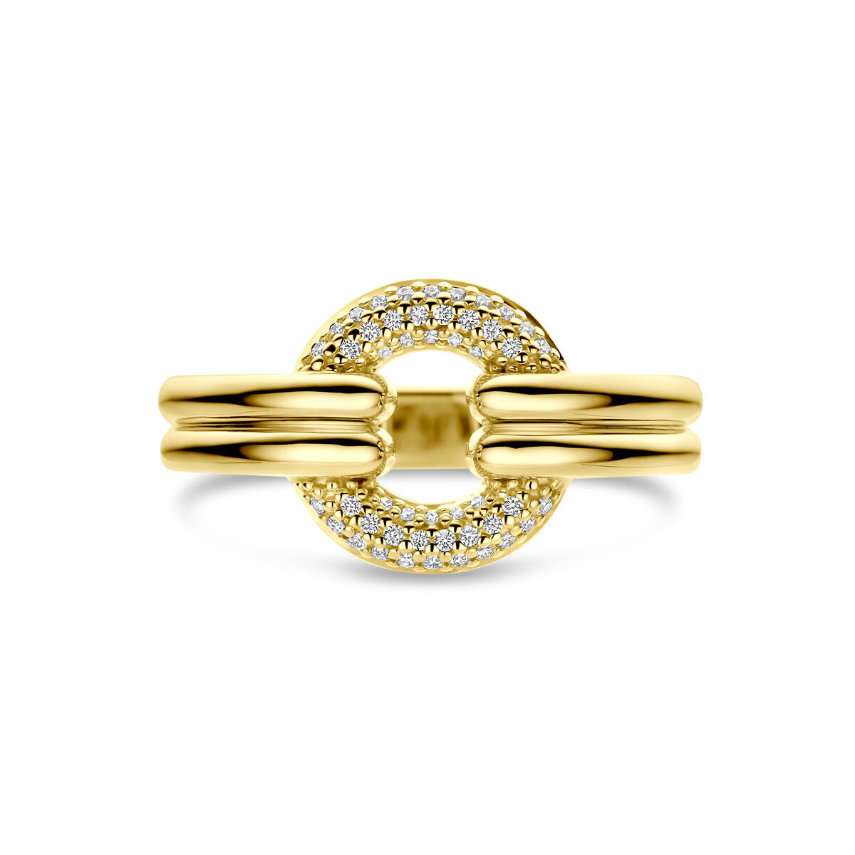 Bague pour femme en or avec diamant – or jaune 14k