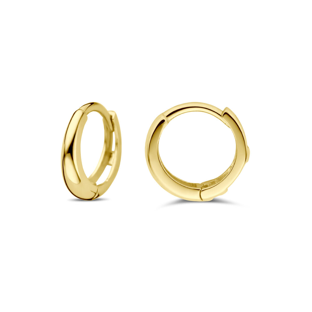 créoles 10 mm or jaune 14K