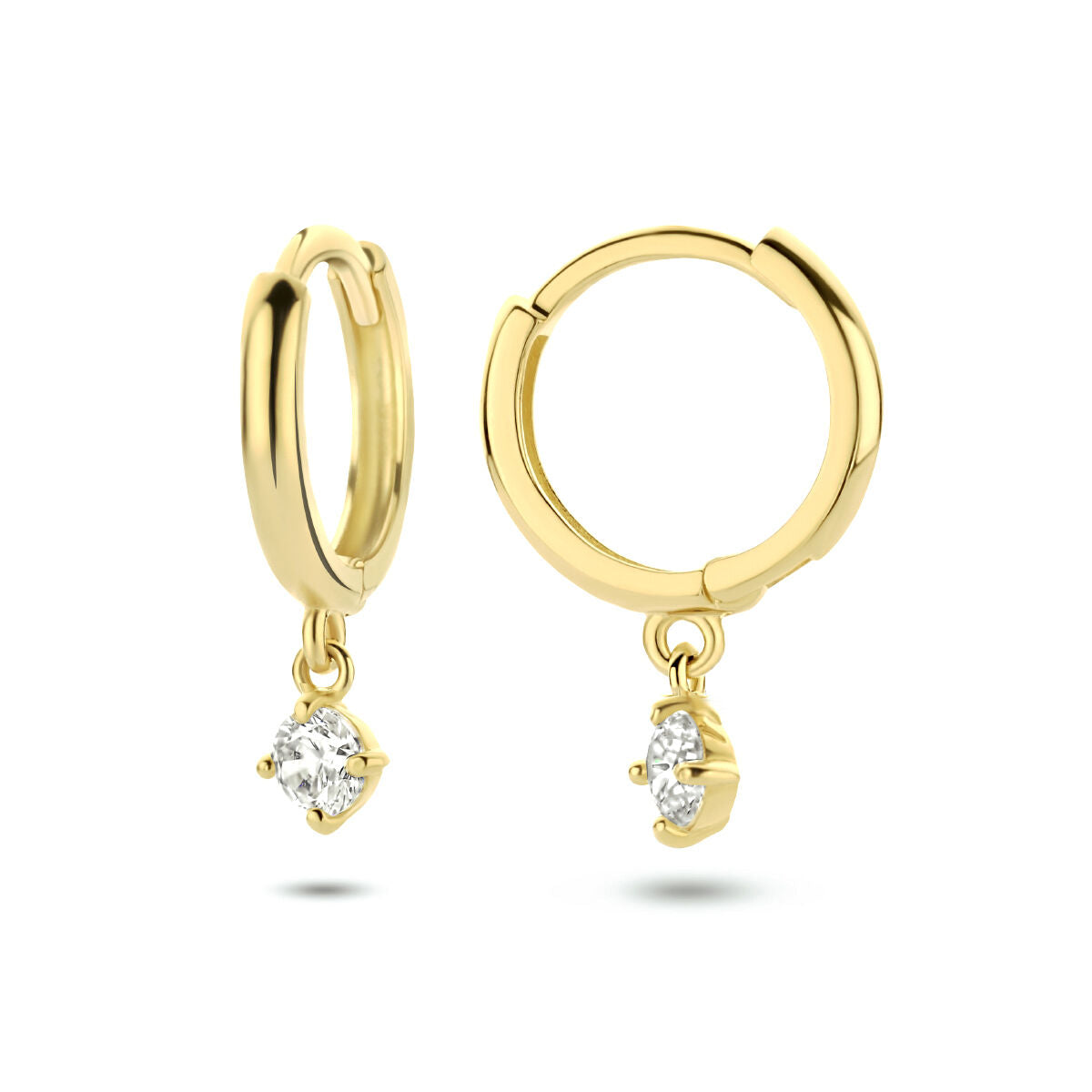 créoles zircone 14K or jaune