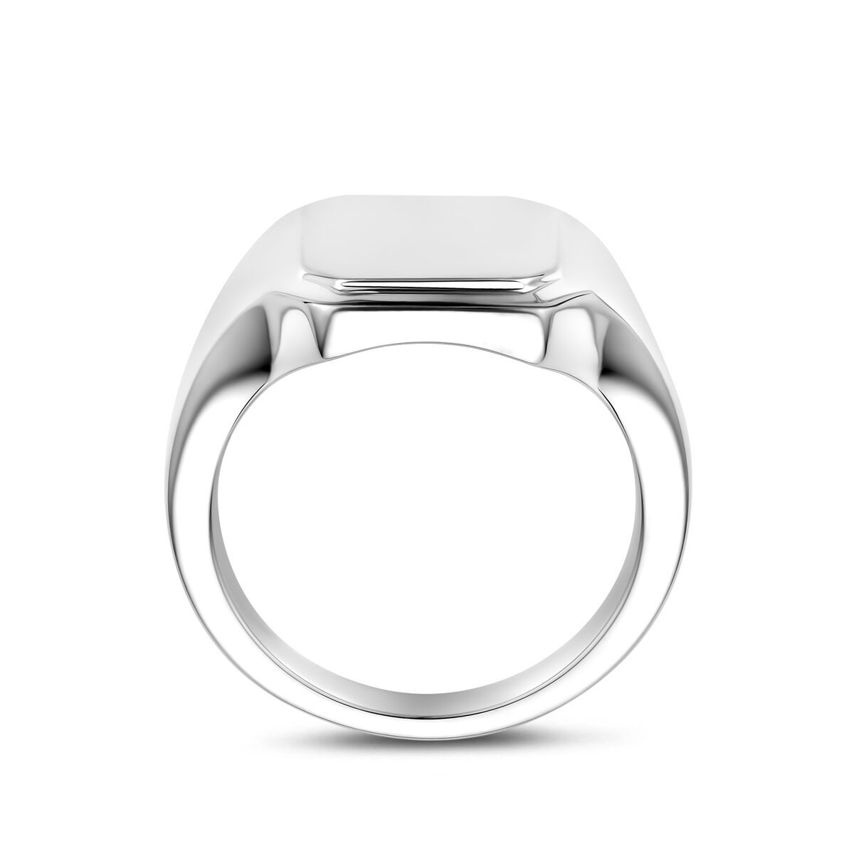 bague gravée poli/mat argent blanc