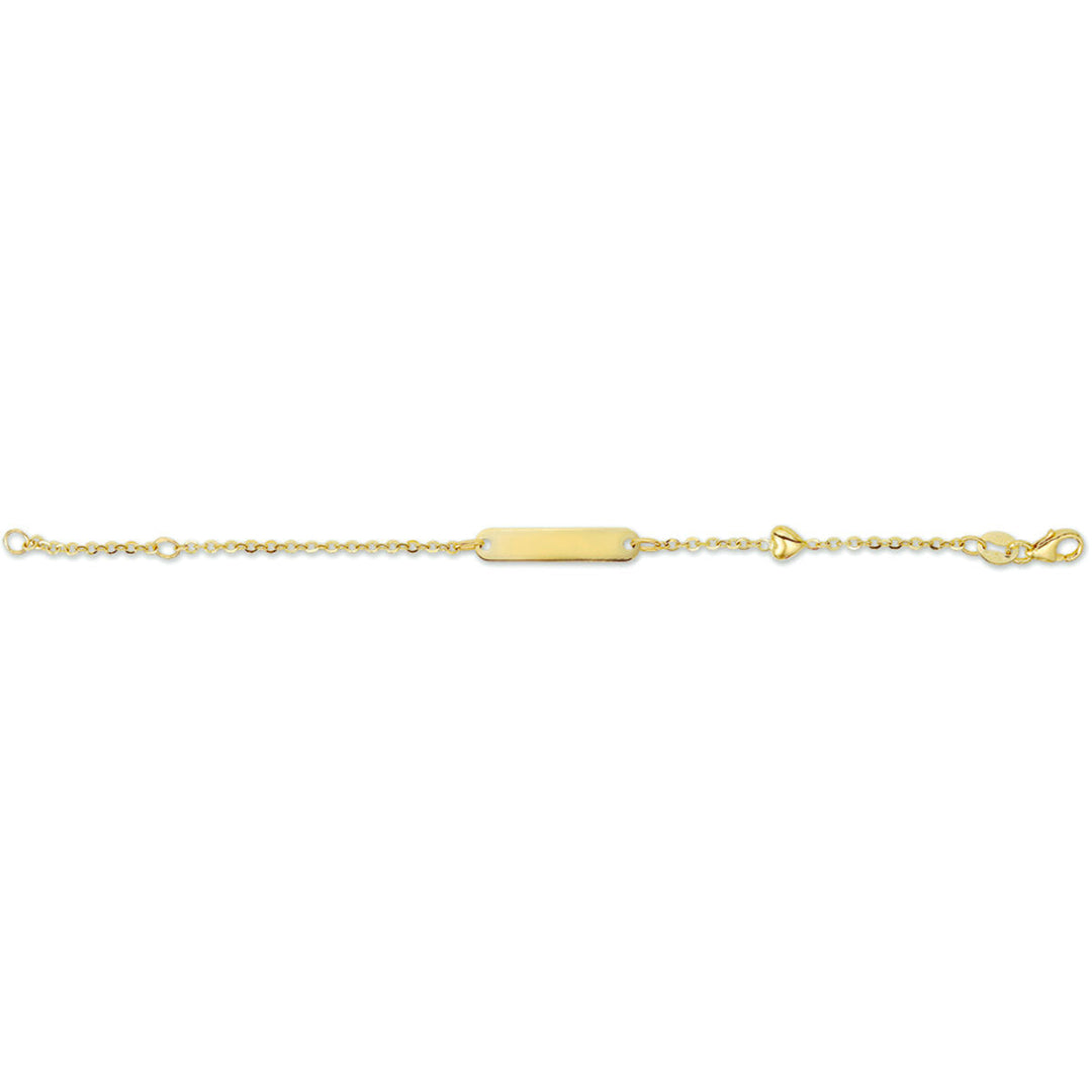 bracelet cœur gravé plaque 4,0 mm 11 - 13 cm