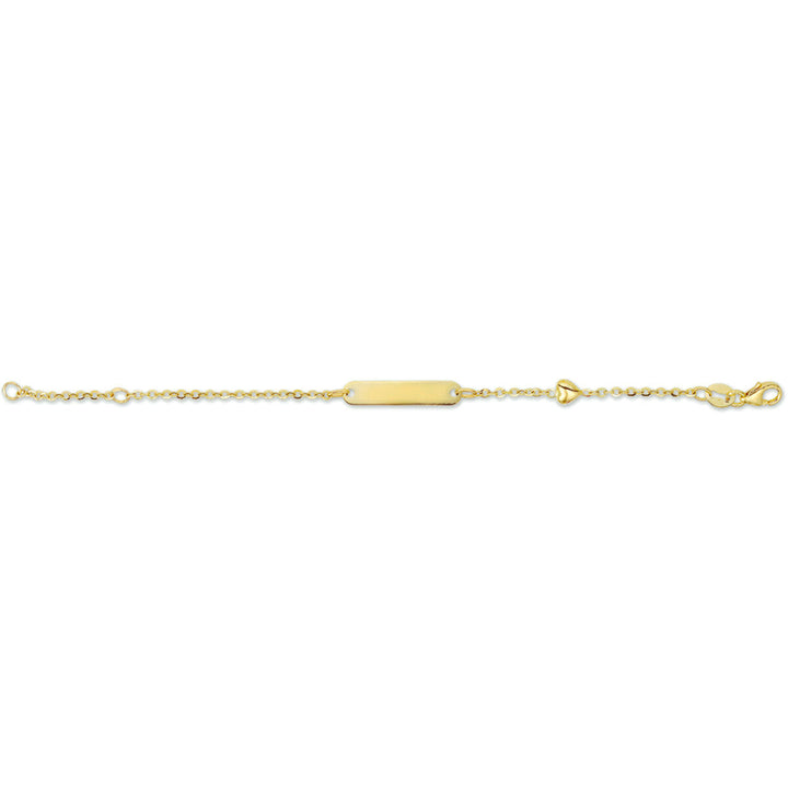 bracelet cœur gravé plaque 4,0 mm 11 - 13 cm