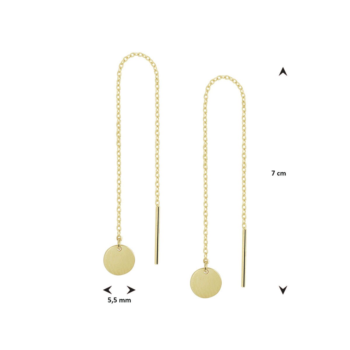 boucles d'oreilles rondes 14K or jaune