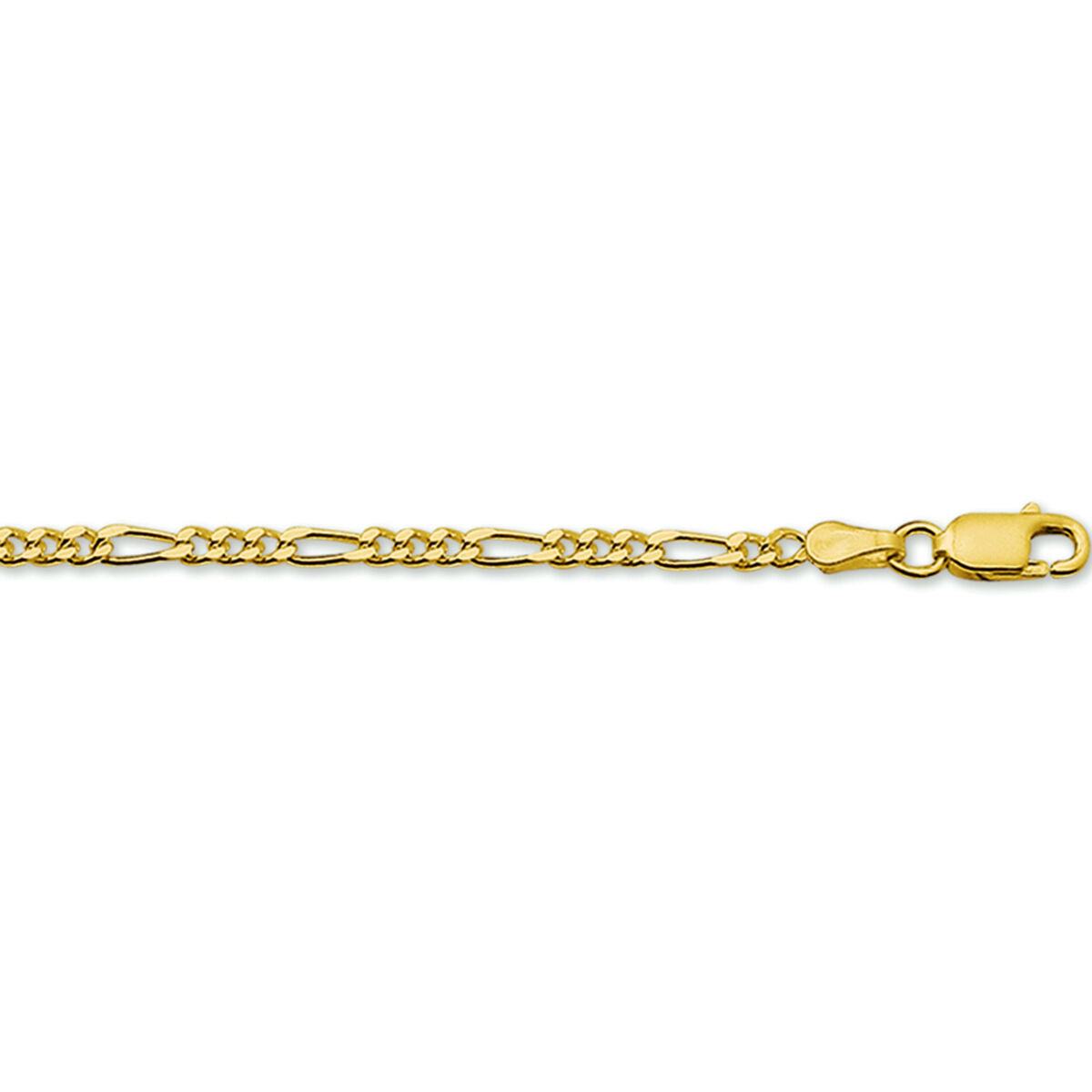 Bracelet en or avec maillons figaro de 2,7 mm et fermoir.