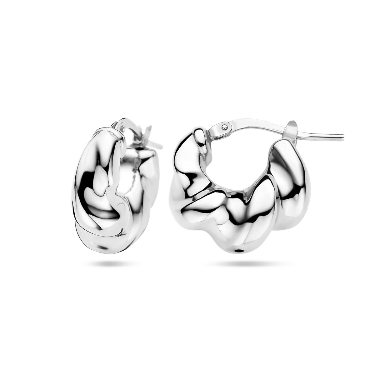 créoles argent rhodié