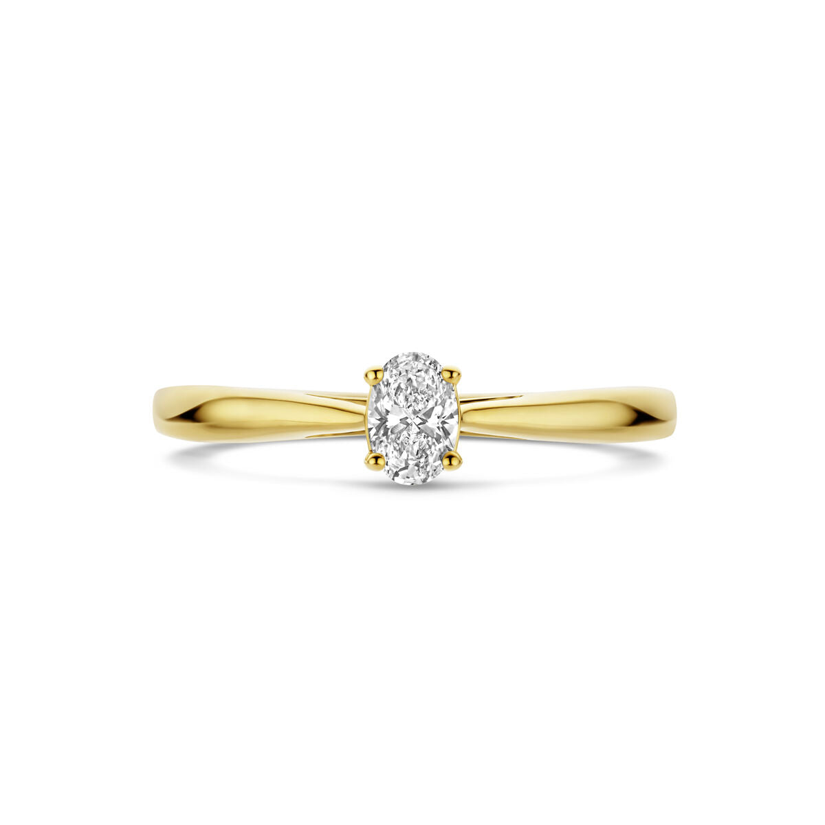 bague diamant lab grown 0.25ct h si or jaune 14K