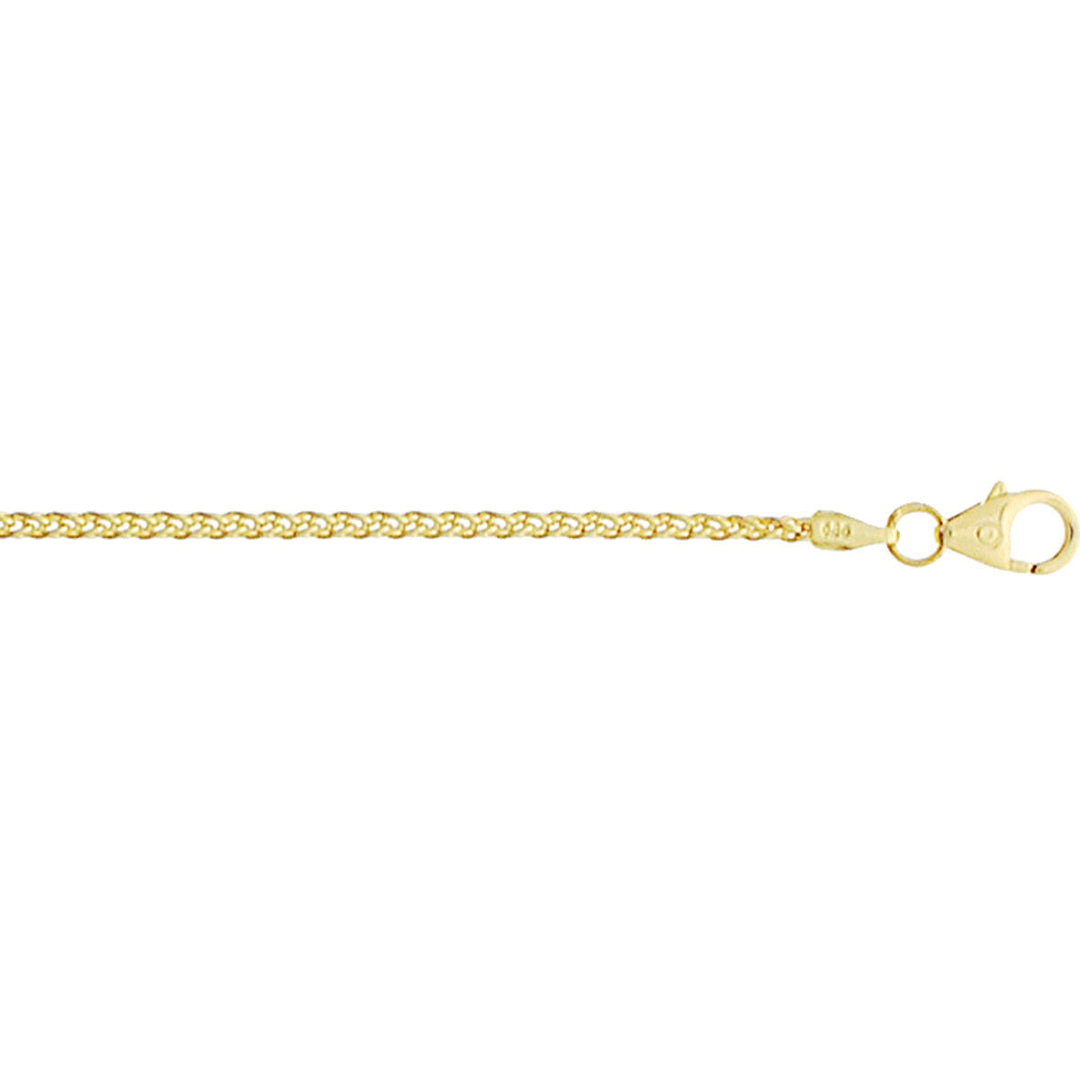 Bracelet en or avec maillon vossestaart de 1,7 mm et fermoir à ressort.