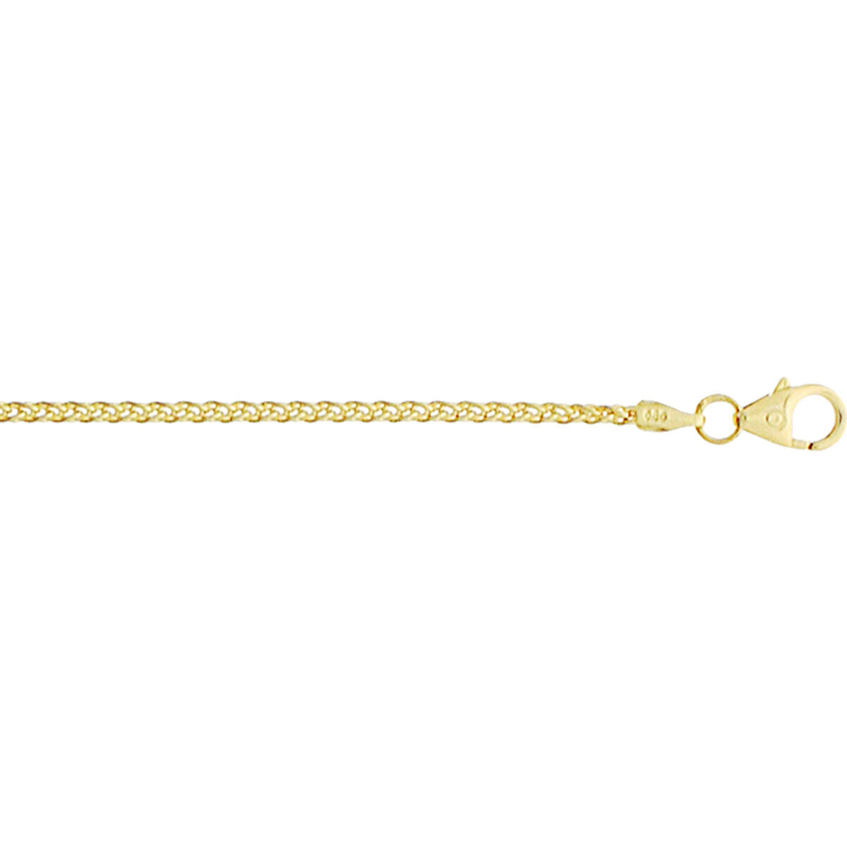 Bracelet en or avec maillon vossestaart de 1,7 mm et fermoir à ressort.