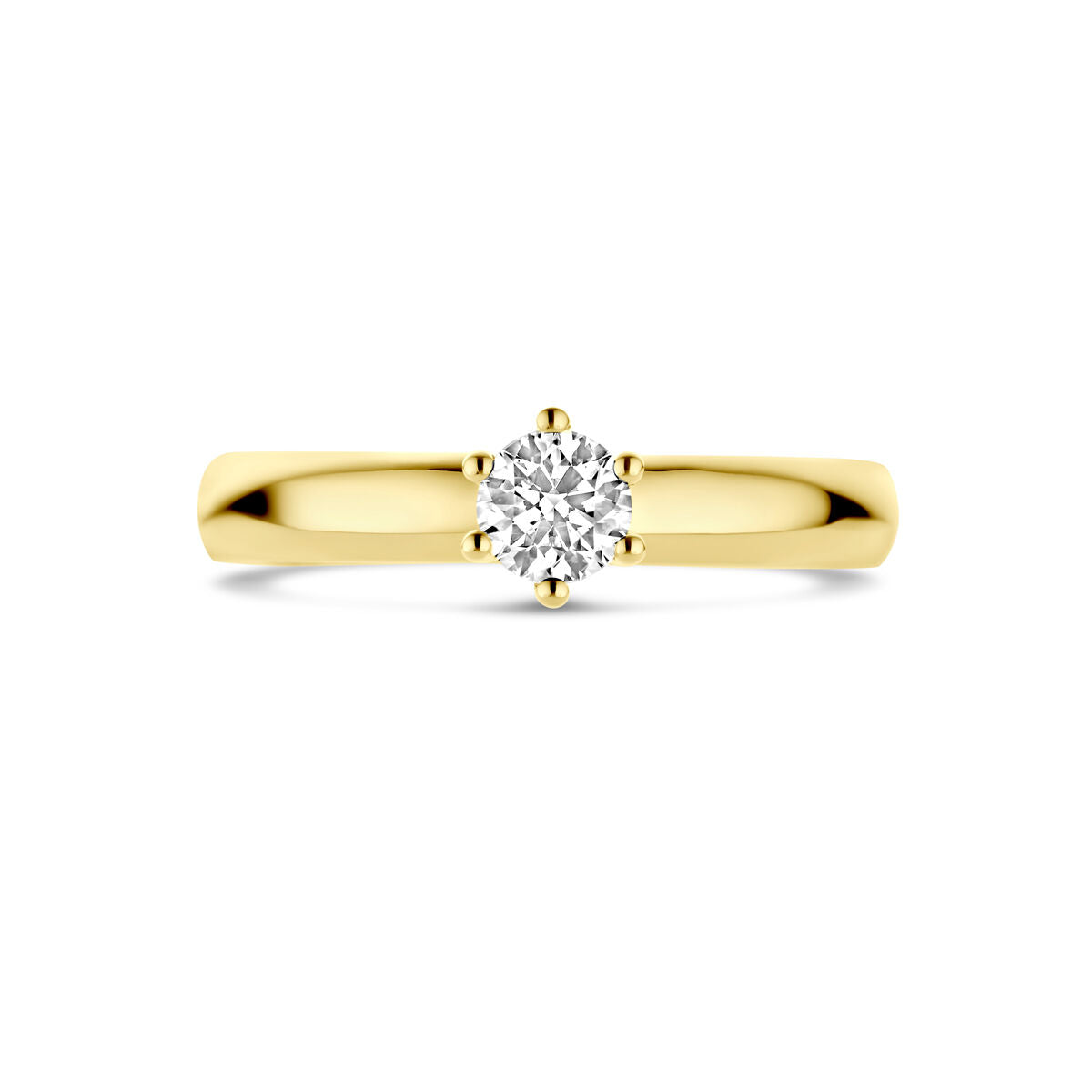 bague de fiançailles diamant 0.33ct h si or jaune 14K