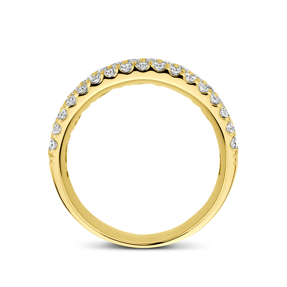 bague diamant 1.13ct h si or jaune 14K