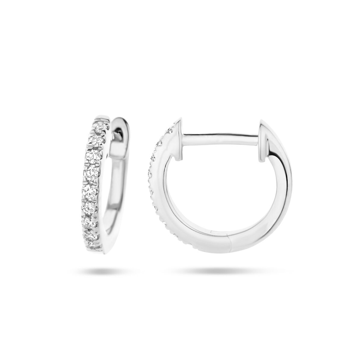 créoles diamant 0.06ct (2x 0.03ct) h si or blanc 14K