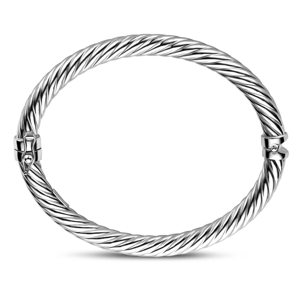 Bracelet bangle en argent 925 rhodié