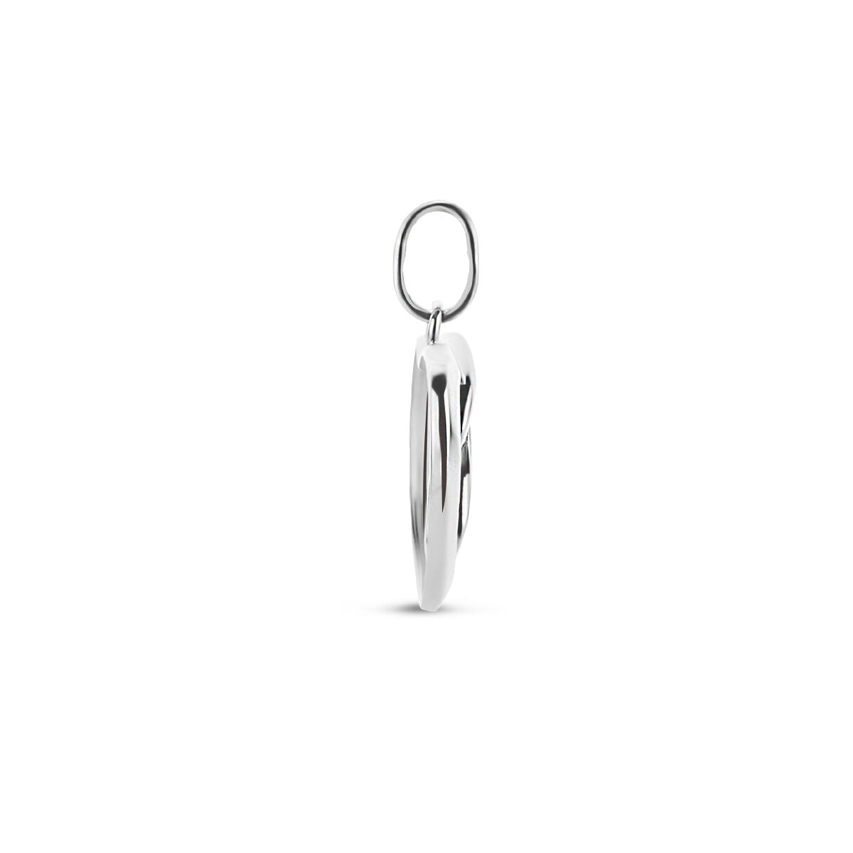 pendentif cœur et infini argent rhodié