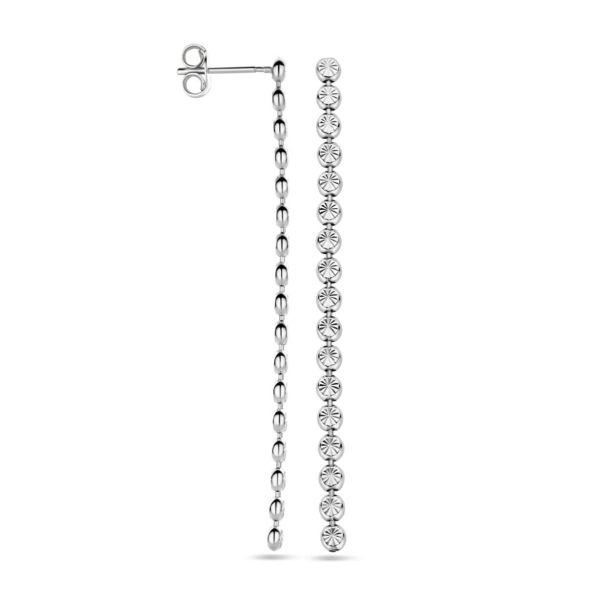 boucles d'oreilles diamantées 55 mm argent rhodié