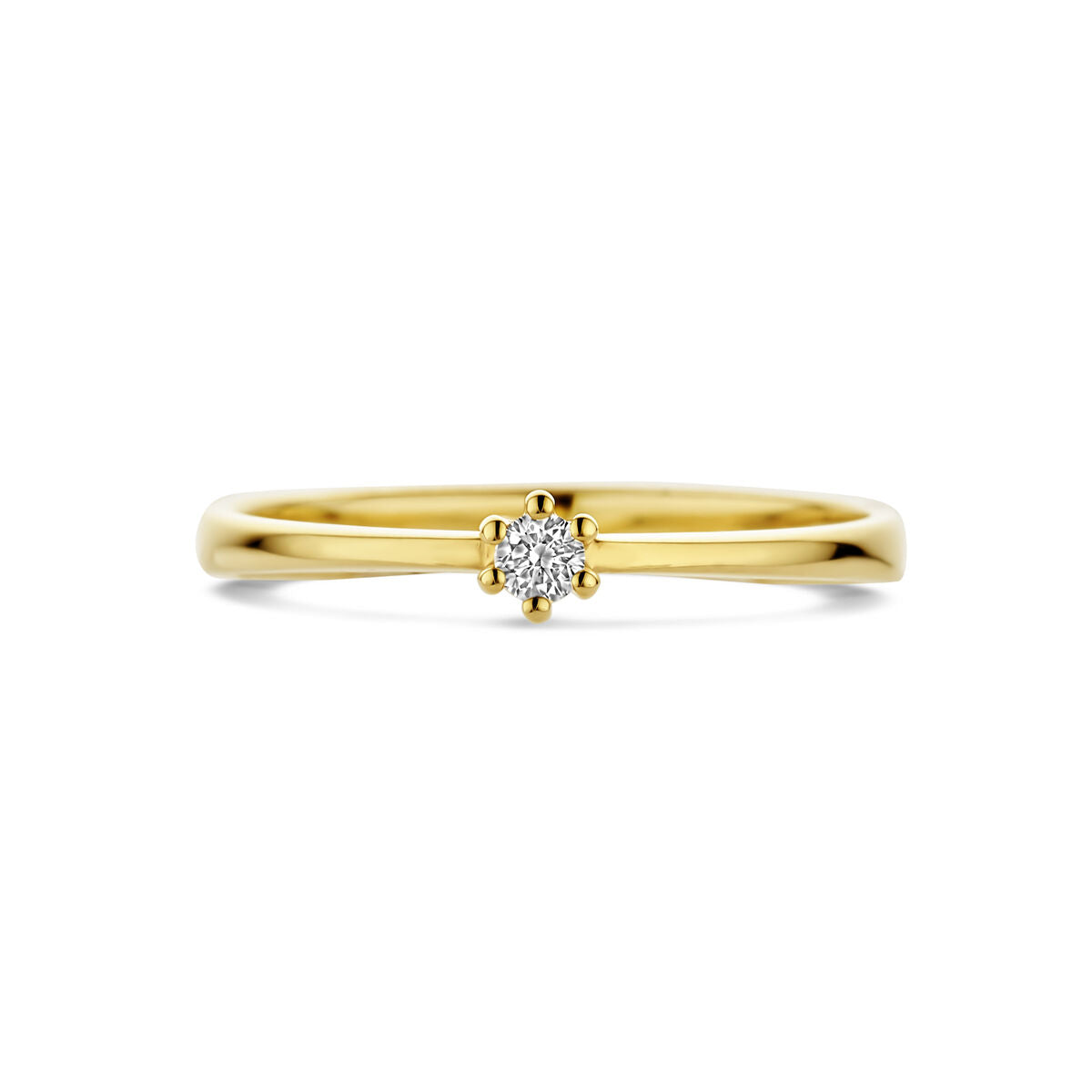 bague diamant 0.05ct h si or jaune 14K