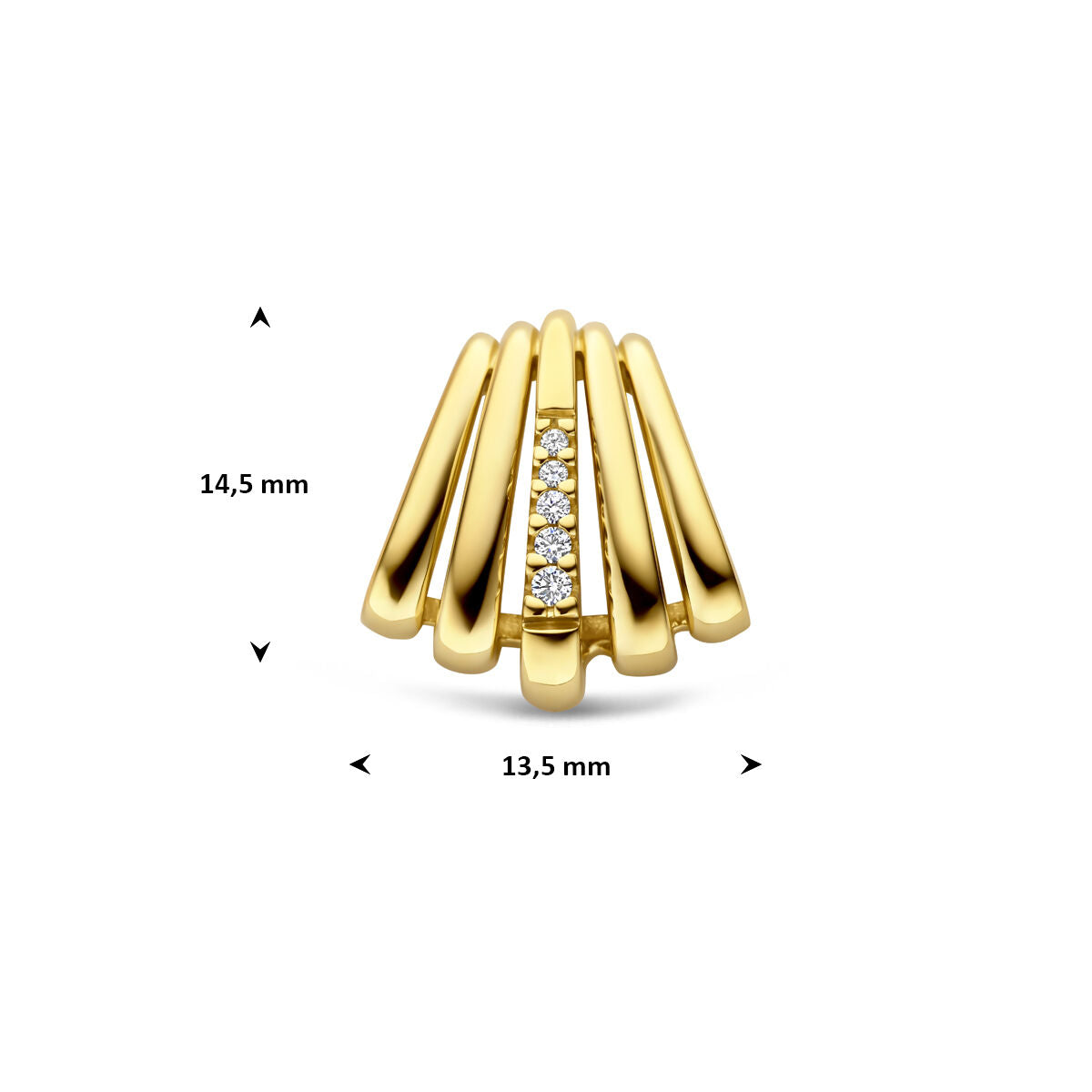 Pendentif en or avec diamant – or jaune 14k