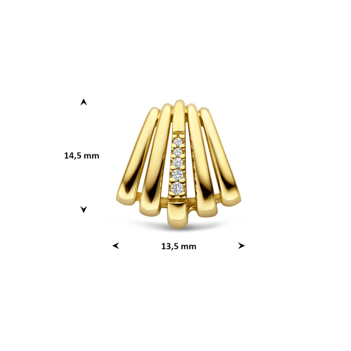 Gouden hanger met diamant – 14k geelgoud
