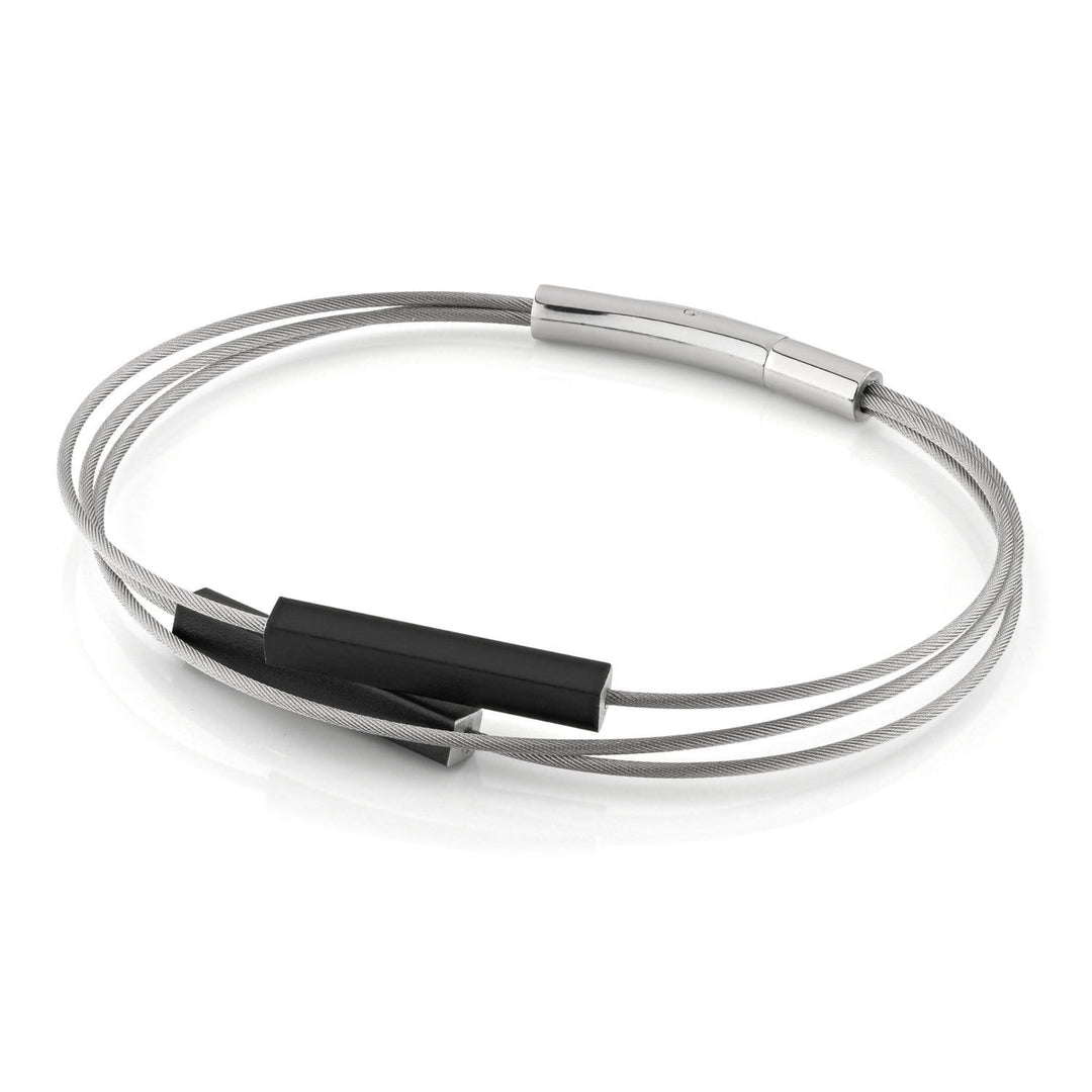 Armband staafjes Zwart A243Z