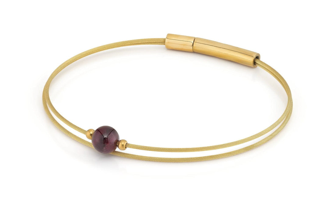 Thinking of You armband Granaat Goudkleurig A718GG