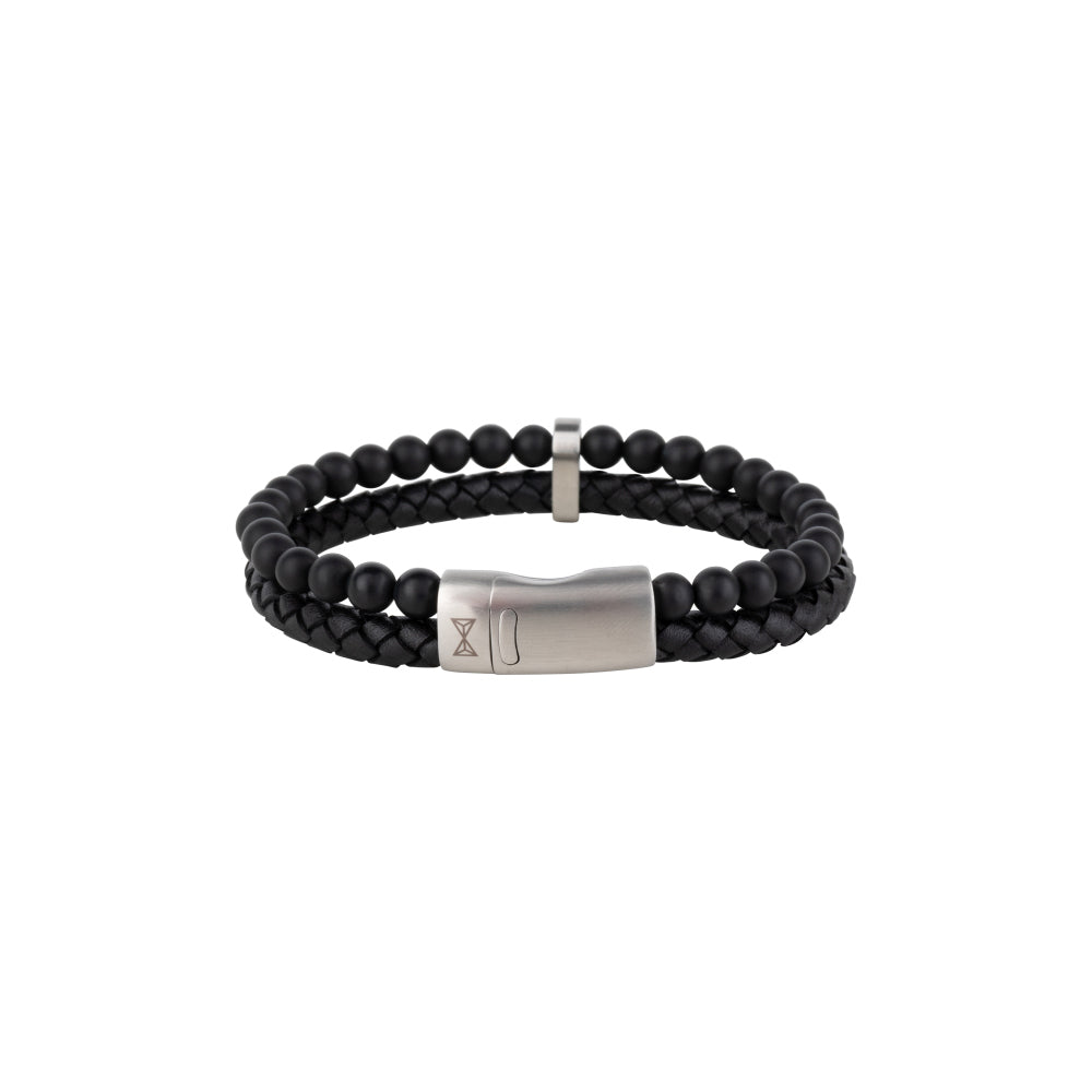 Leren kralen armband heren - Combi String Black Elk Peak