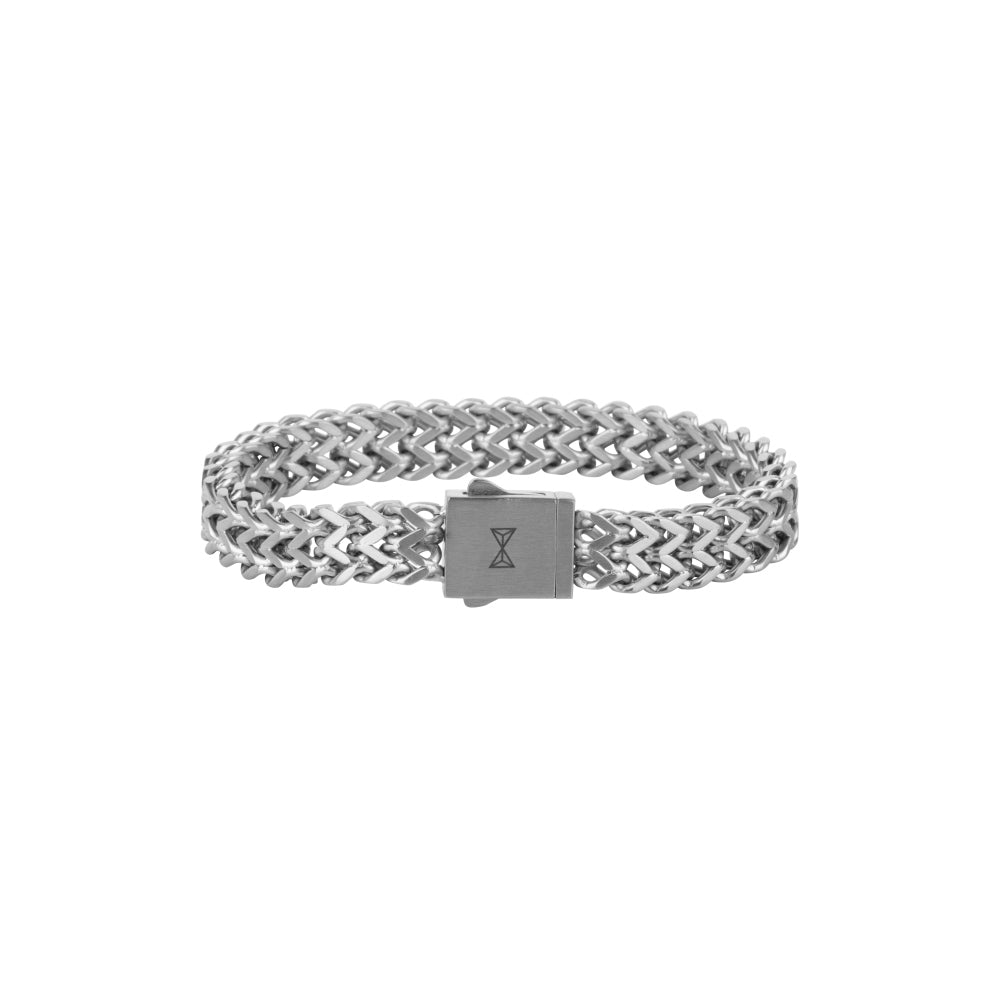 Stalen heren armband Double V - Inox