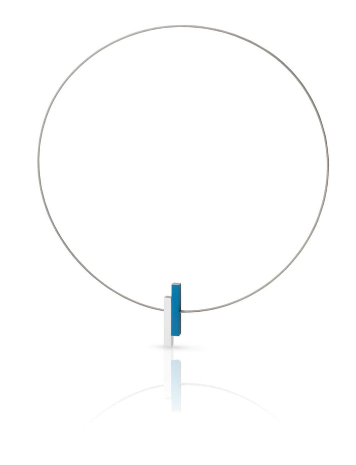Collier Eenvoudige staafjes Blauw C116B