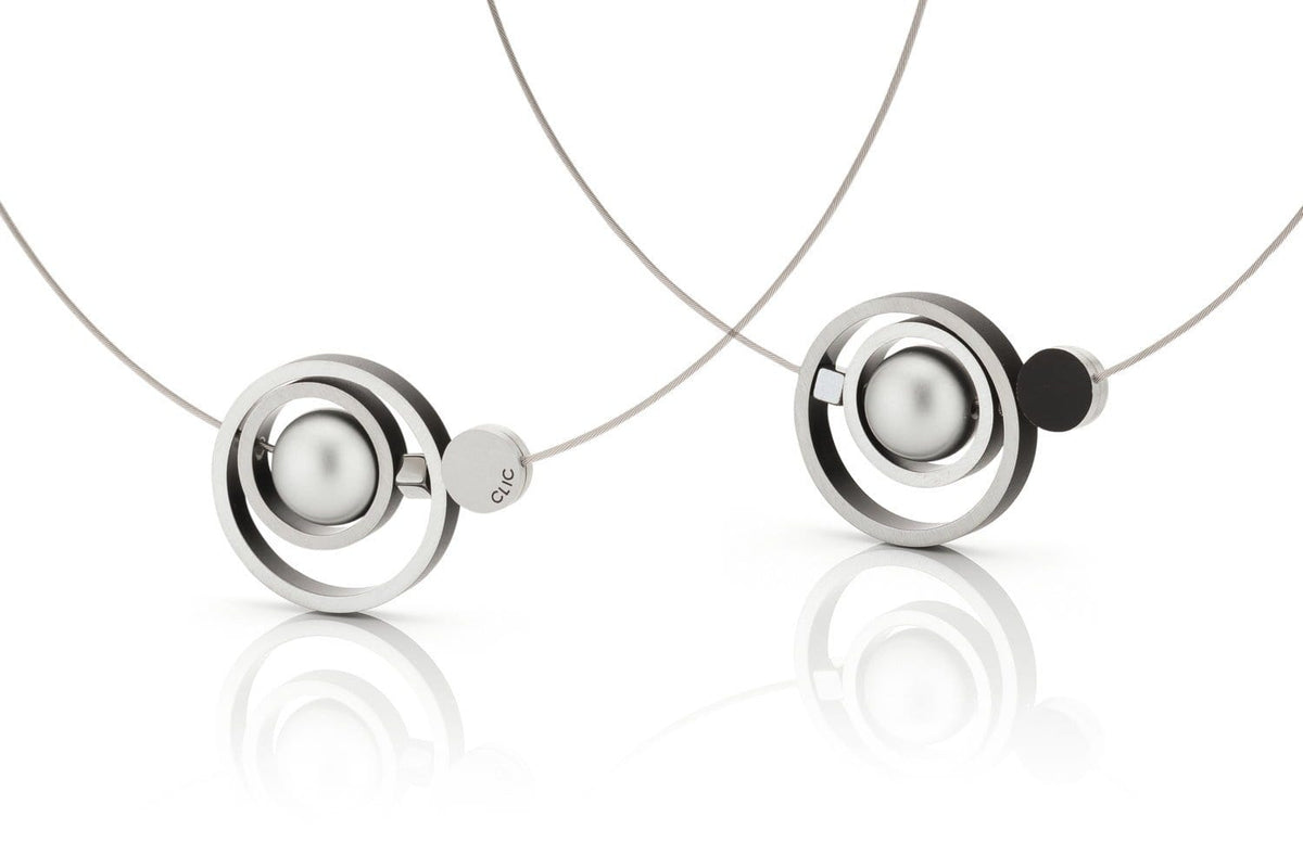 Collier Bagues imbriquées Noir C187Z