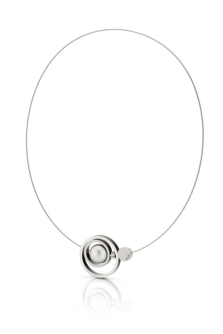 Collier Ringen in elkaar Zwart C187Z
