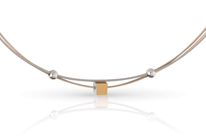 Collier Klein Kubusje Goudkleurig C230G