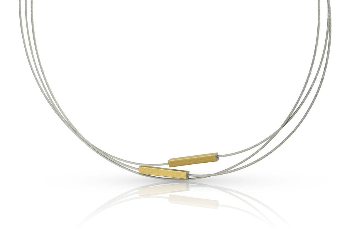 Collier Barres Plaqué Or C243G