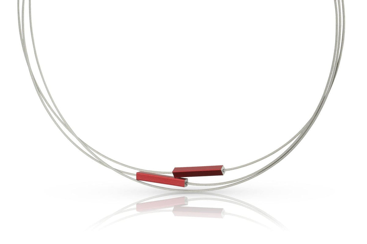Collier Barres Rouge C243R