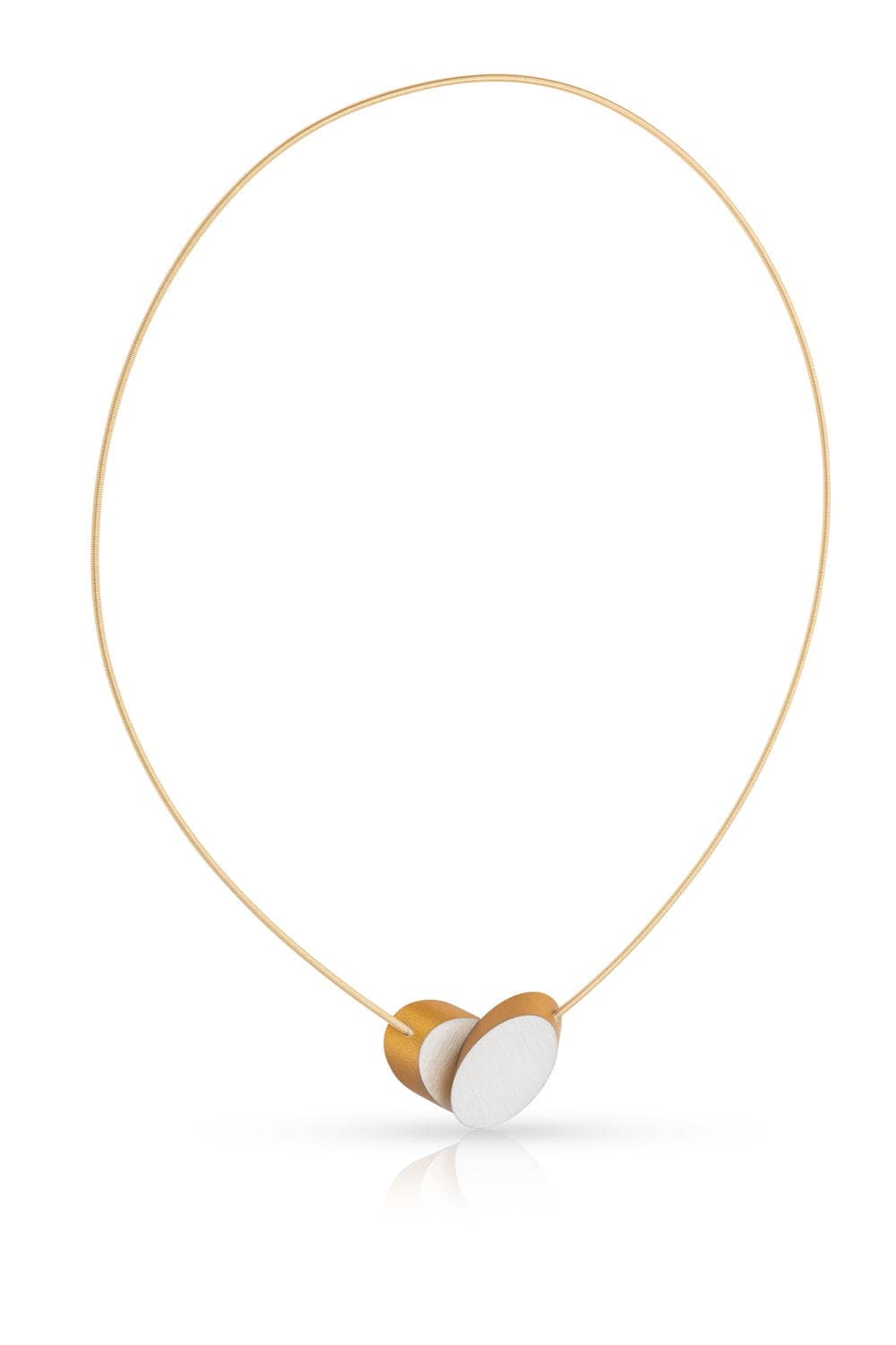 Collier Ovaaltjes op elkaar Goudkleurig|Geel C244G