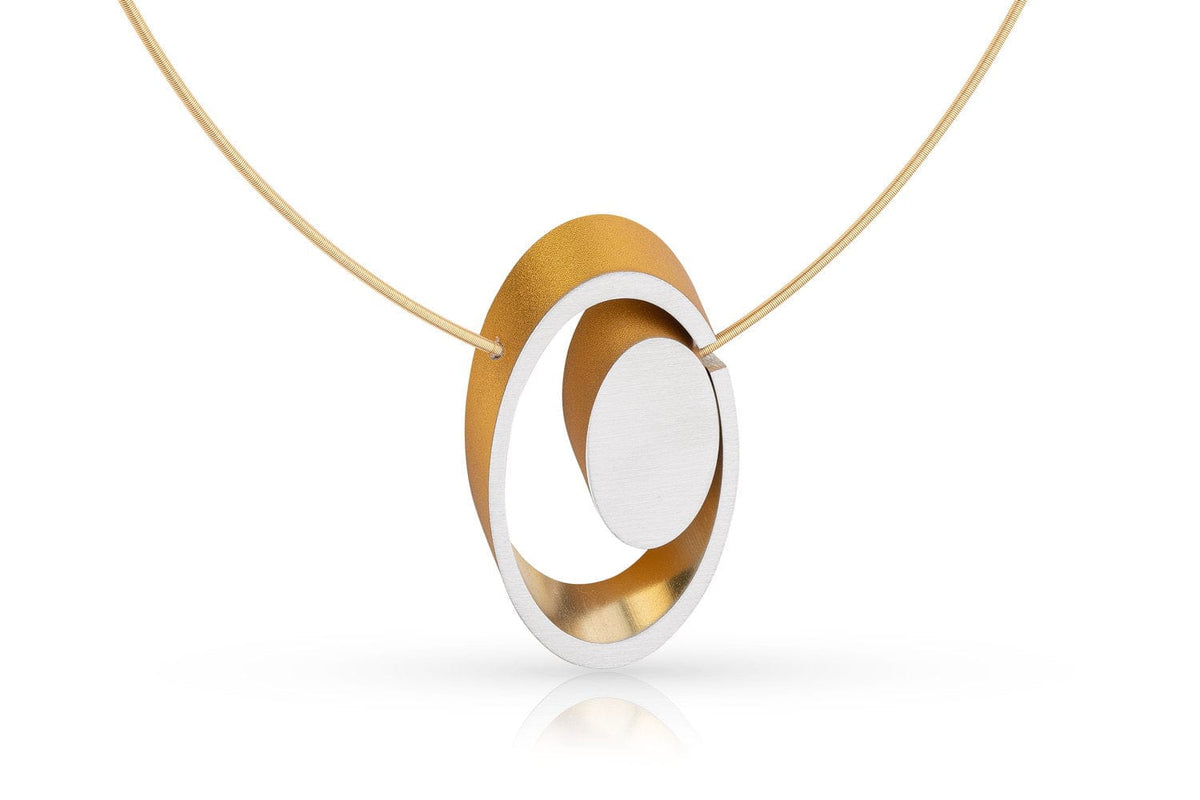Collier ovale entrelacé doré