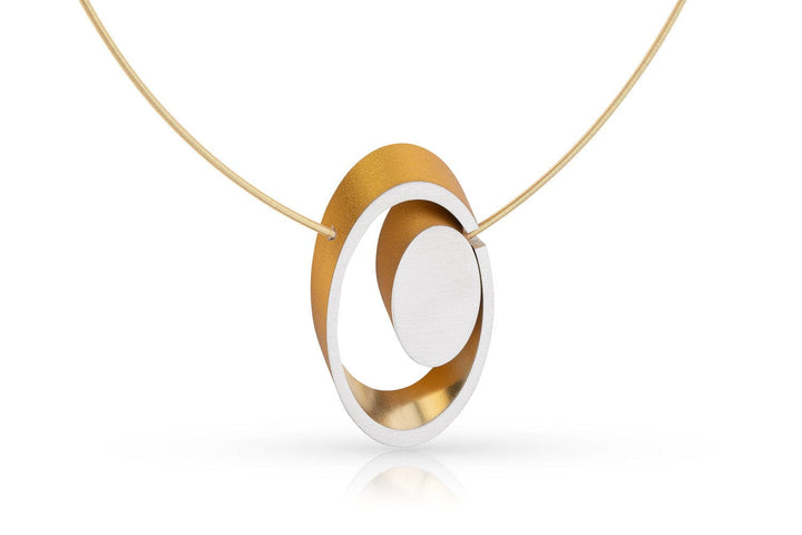 Collier Ovalen in elkaar Goudkleurig|Geel C246G