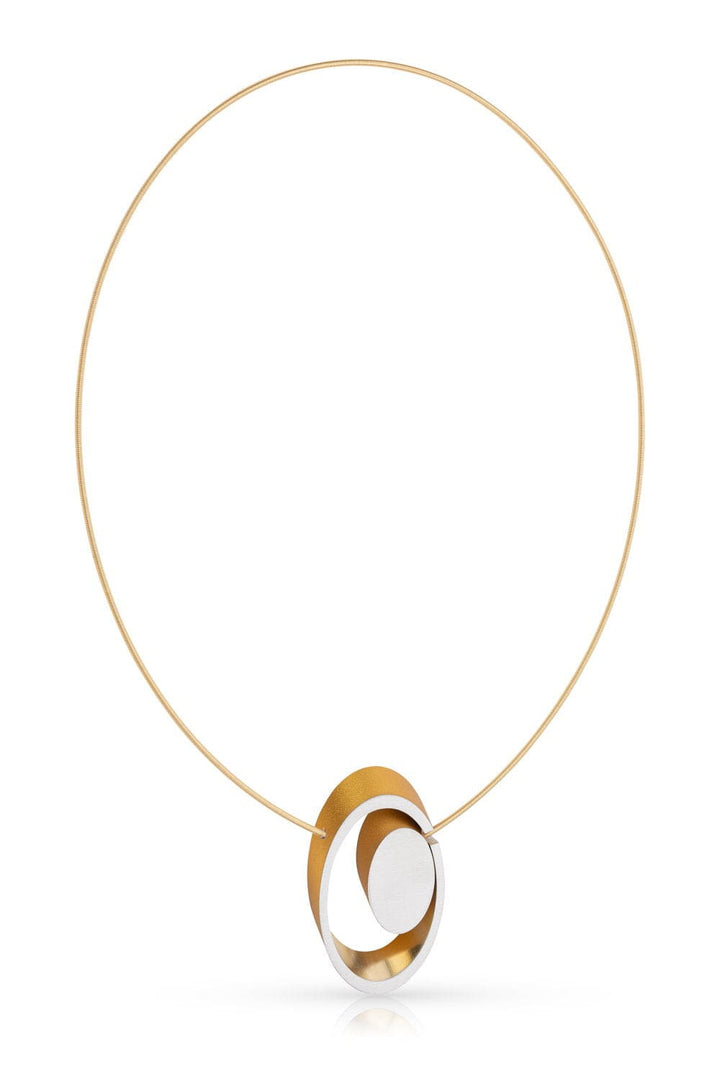 Collier Ovalen in elkaar Goudkleurig|Geel C246G