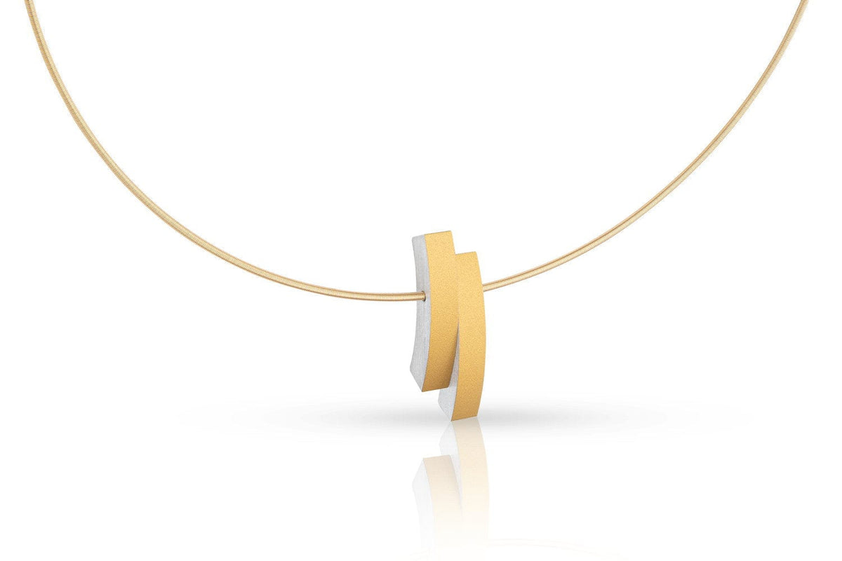 Collier arcs entrelacés Plaqué or|Jaune C251G
