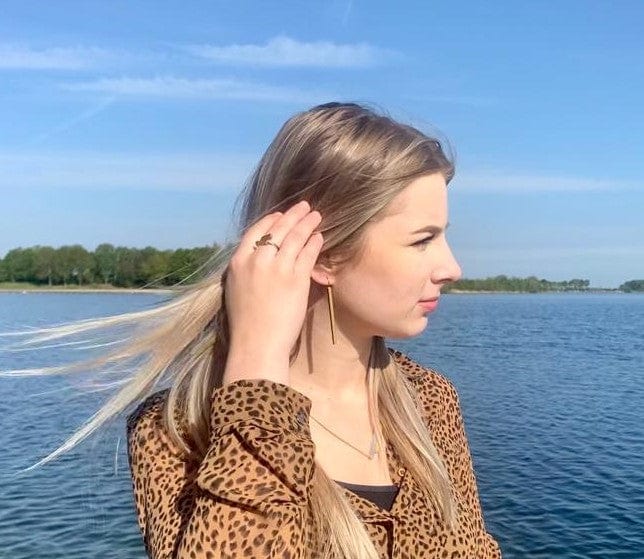 Oorhanger lange staafjes Goudkleurig O38G