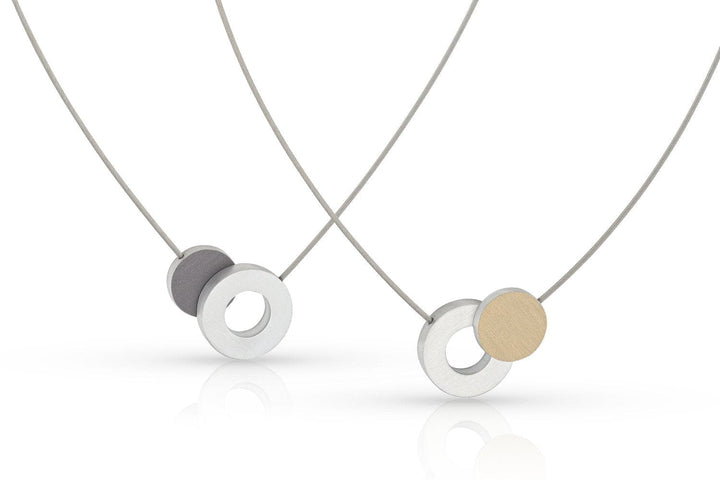 Collier Gekleurd rondje en een ring C265G