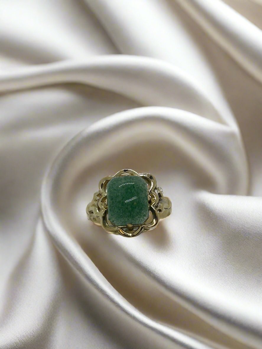 bague en or vintage 14k en mosaïque carrée 2.7gr