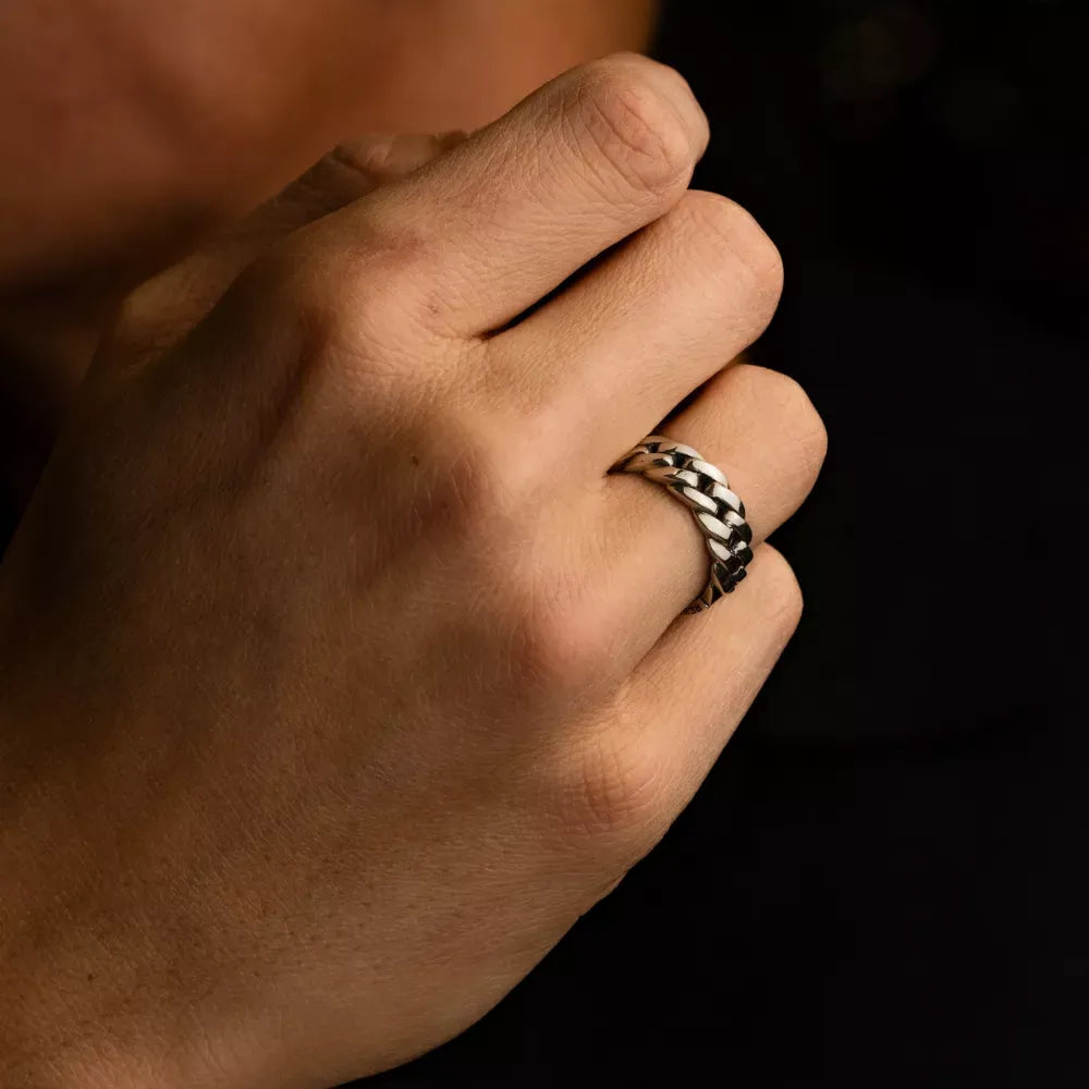 Bague Hades Eight - Bague pour homme en argent