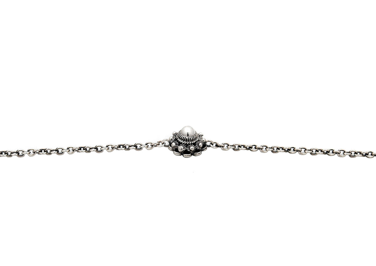 Bracelet en argent avec un motif de Zeeuwse Knoop de 6 mm.