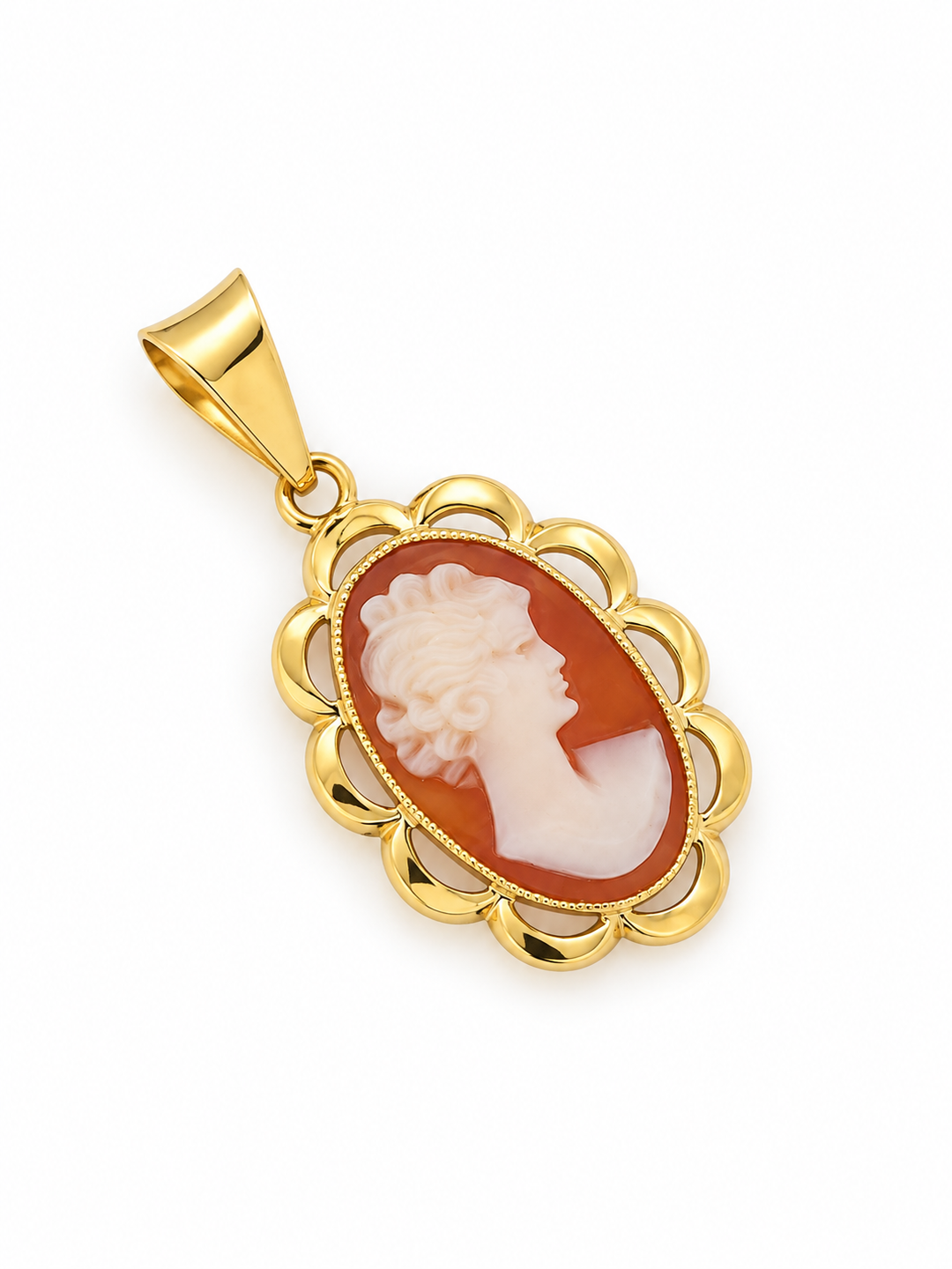 pendentif vintage en or 14k camée 1.8gr