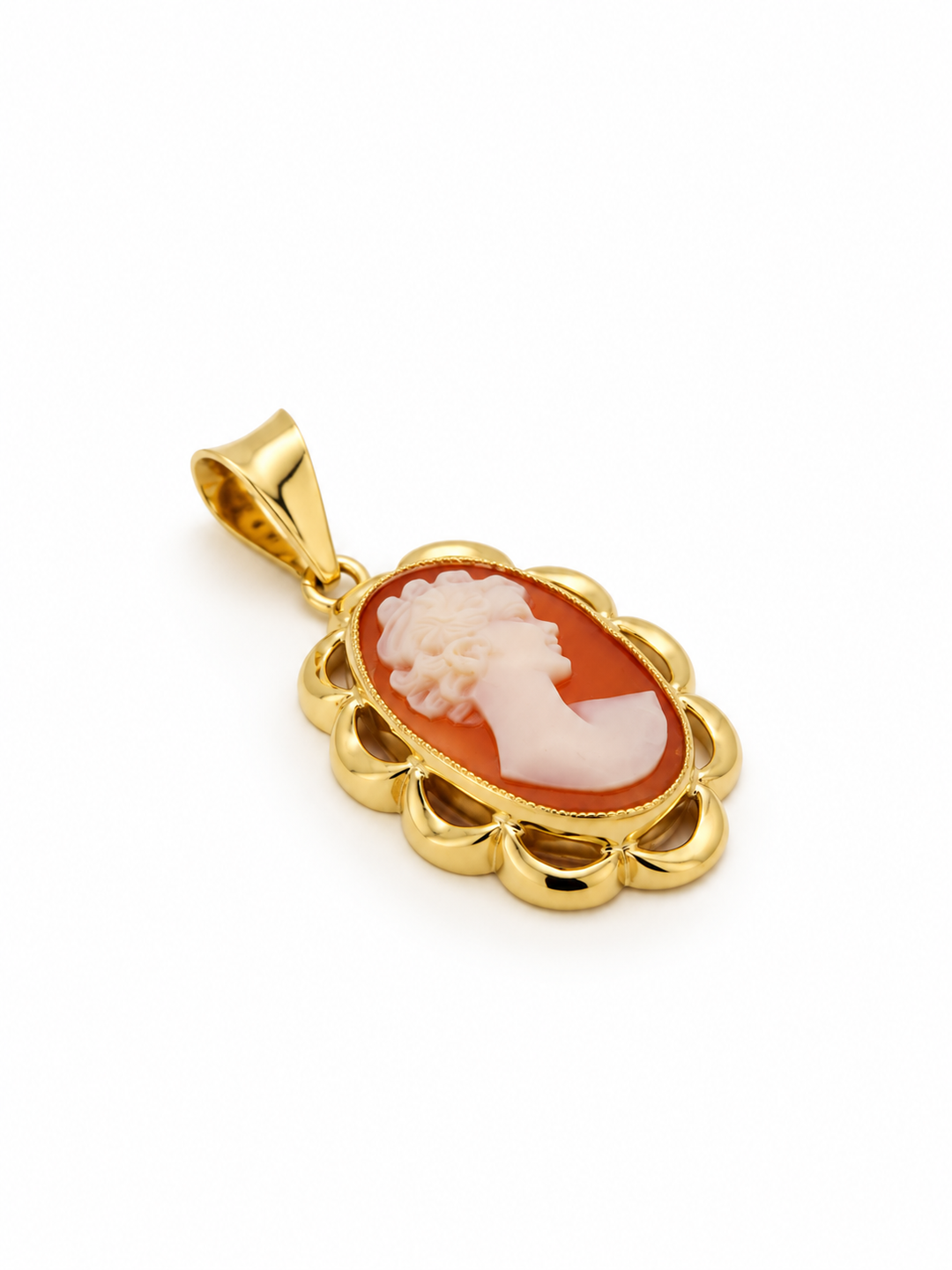 pendentif vintage en or 14k camée 1.8gr