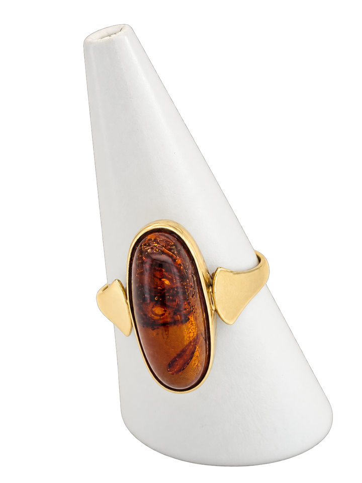bague vintage en or avec carneool 14k 3.4gr
