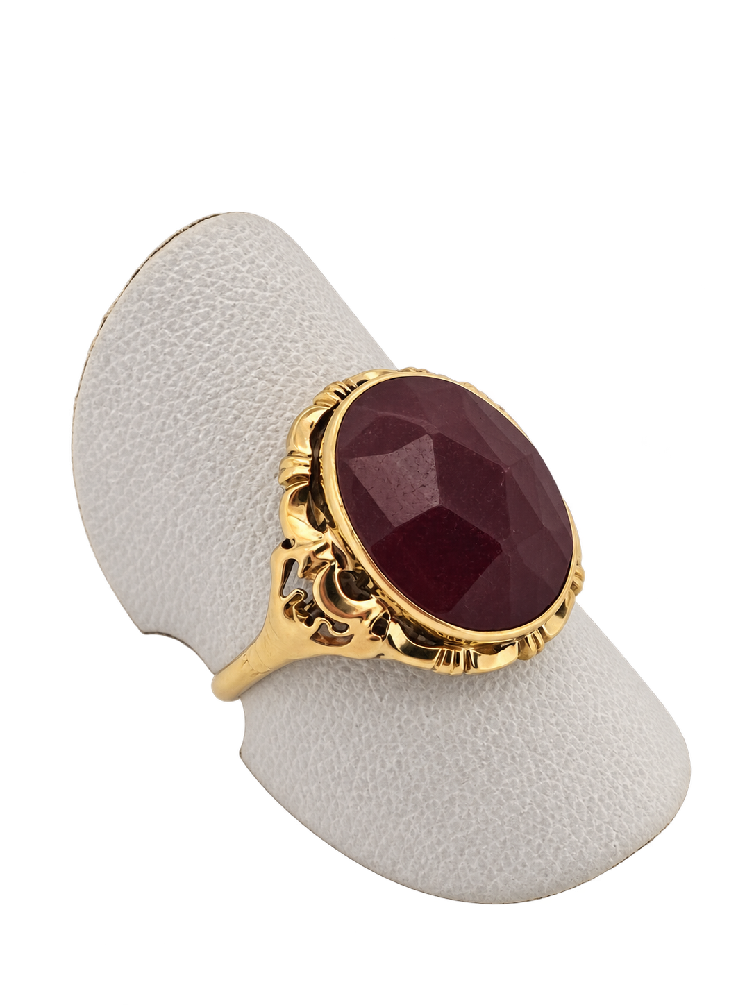 bague vintage en or avec carneool 14k 3.4gr