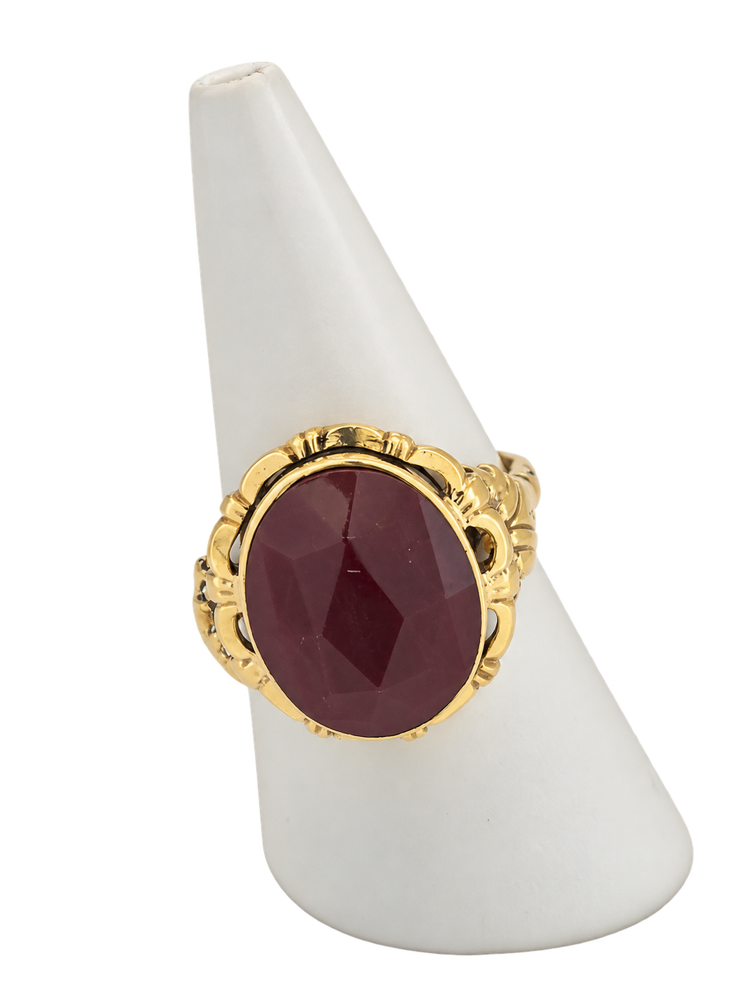 bague vintage en or avec carneool 14k 3.4gr