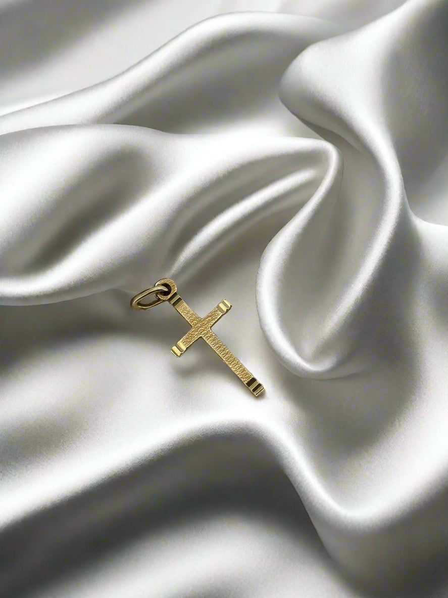 vintage gouden Hanger 14k kruis 0.7gr