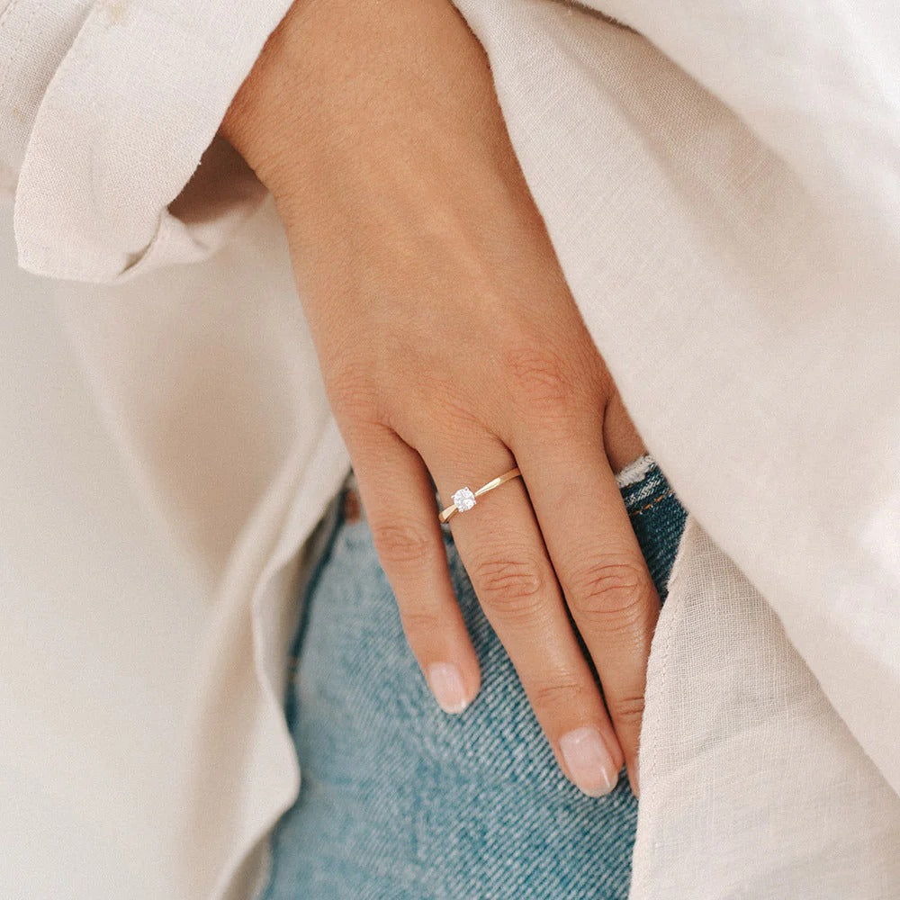 Bague Olivia 0,30 crt. or jaune