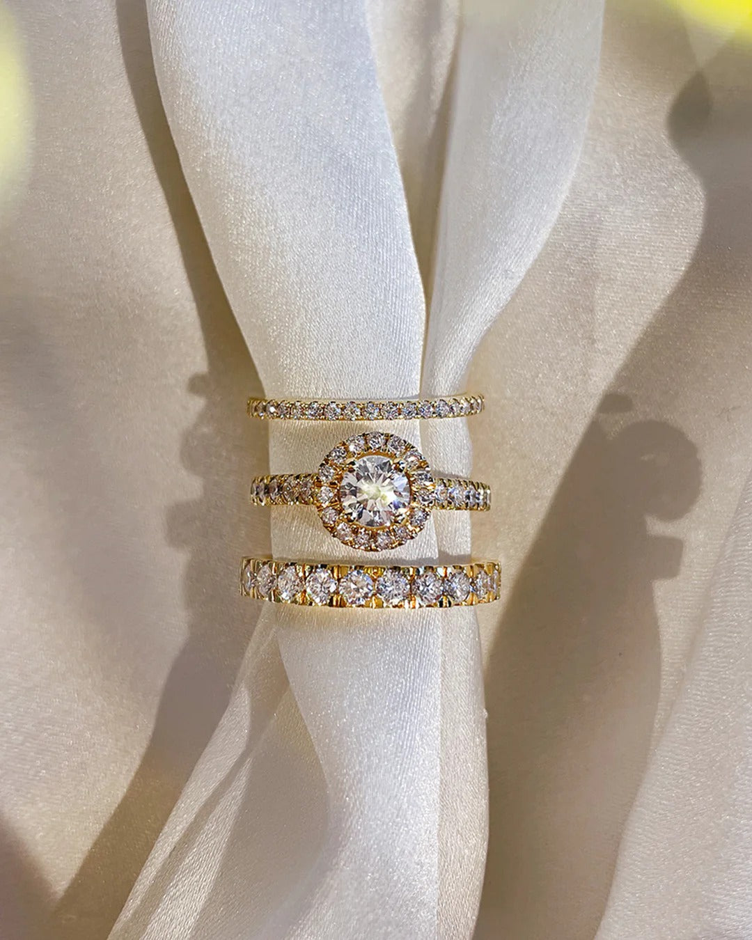 Bague Emma royal 1,00 crt. or jaune